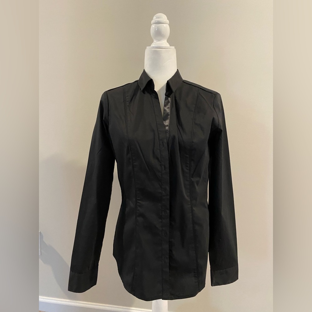 Black button up blouse